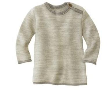 Disana Melange-Pullover in grau/natur