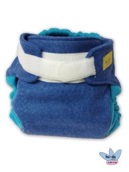 Blaue Wollüberhose für Baby-Höschenwindeln