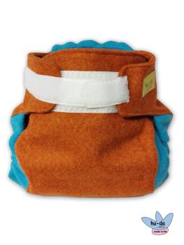 Überhose aus Wolle in orange für Baby-Stoffwindeln