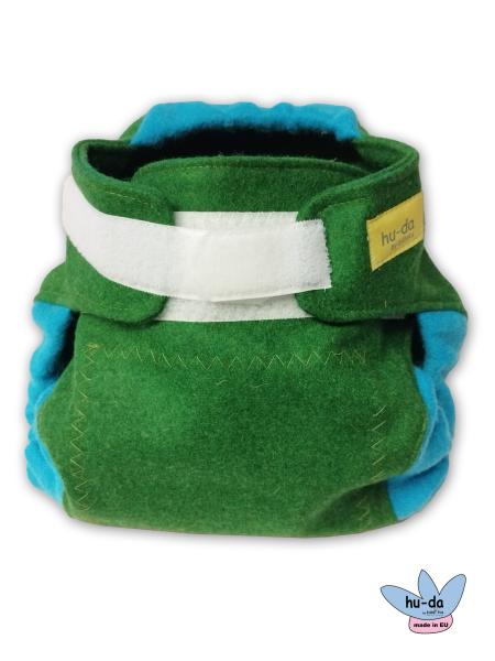 Grüne Wollüberhose für Baby-Mehrwegwindeln